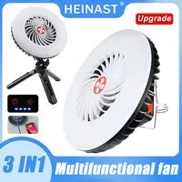 3 in 1 LED Camping Fan Multifunction Lighting Electric Fan Hanging Tent Lamp USB Charging Portable Summer Fan Light with Power