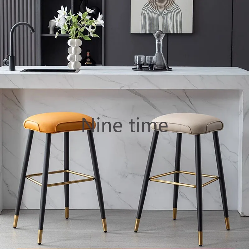 Leather Antique Furniture Chair Outdoor Bar Home Make Up Beauty Salon Mid-century Banks Gaming Gamer Metal Cadeiras Stool Nordic