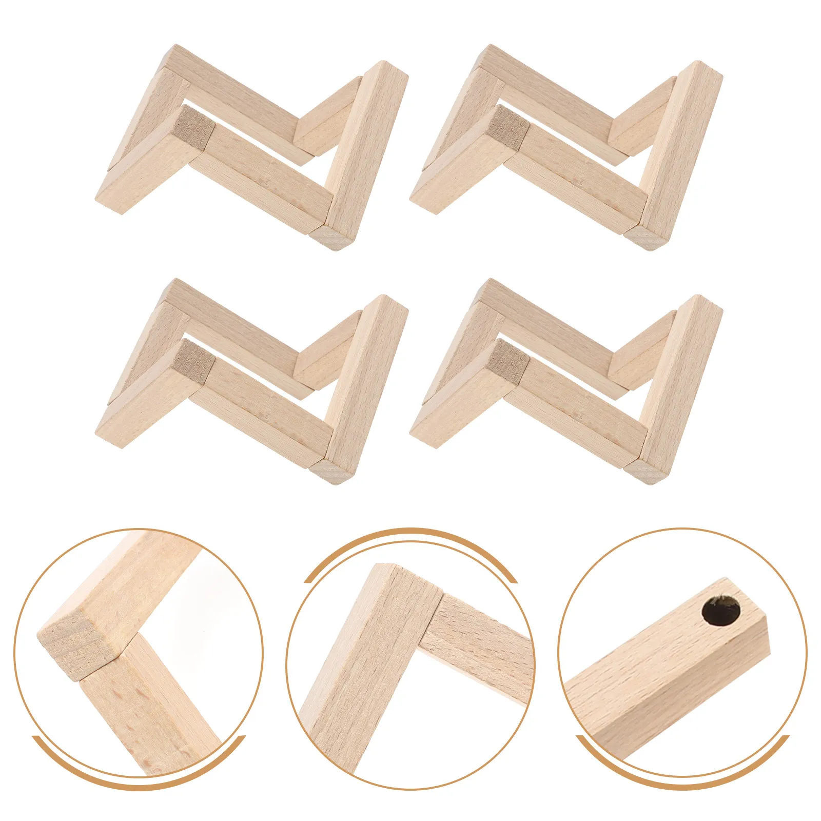 

Набор из 4 деревянных подставок для лунных светильников: премиальные, экологичные, для дома, бара, ресторана, декоративные держатели для ламп