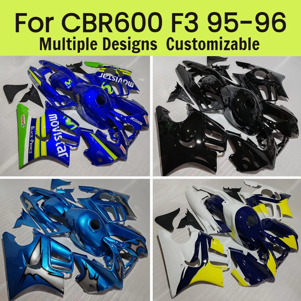 

Новый комплект обтекателей для мотоцикла Honda CBR600F3 1995-1996 годов, неоригинальные инжекционные обтекатели