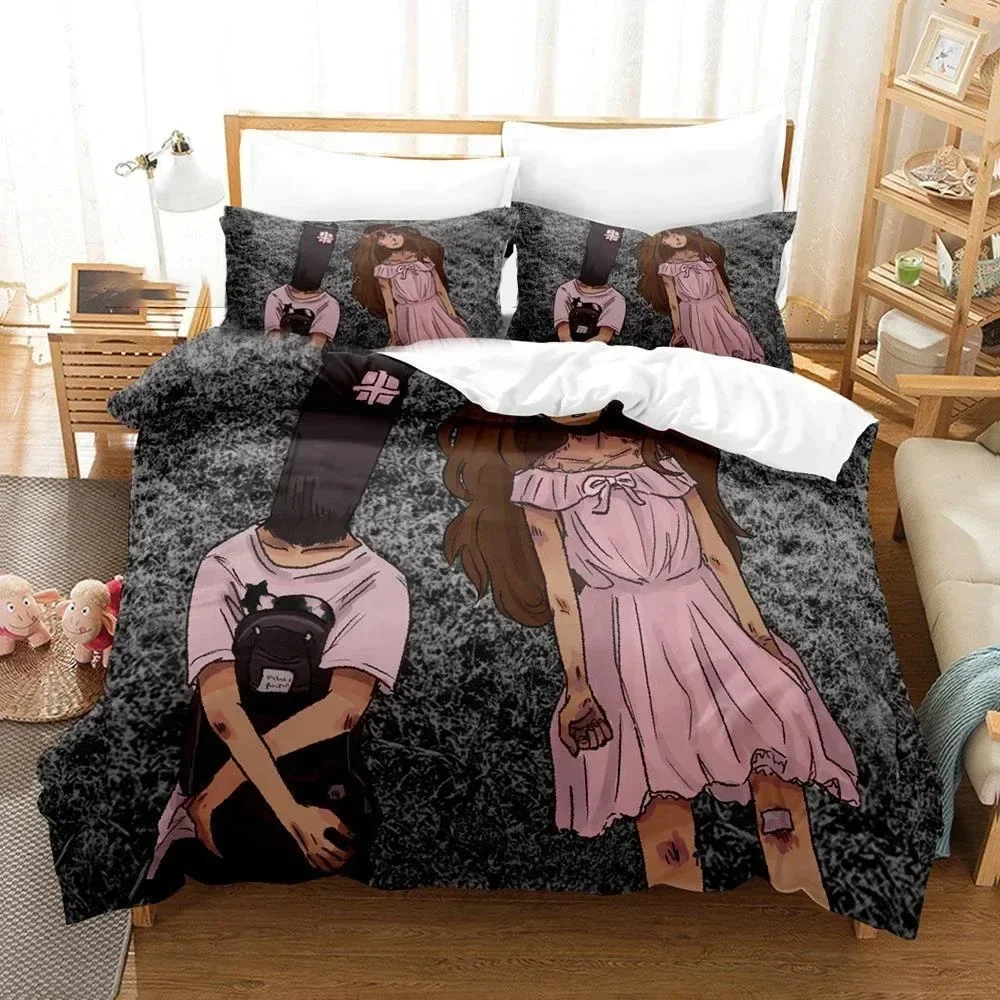 Goodnight Punpun Oyasumi Bedding Set 3D Printed Suitable for Bedroom Duvet Cover Set With Pillowcases Kids Home Textile