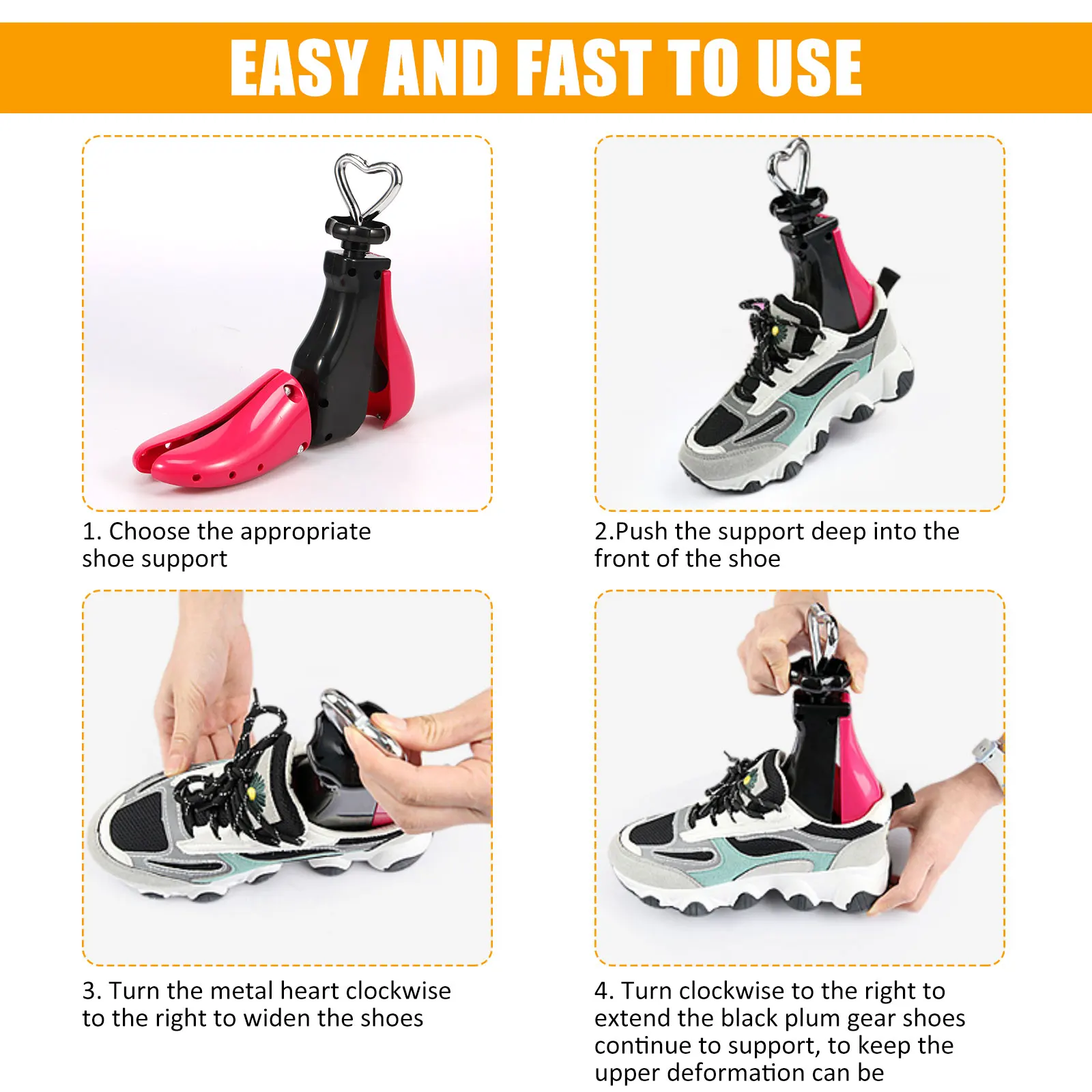 1/2Pcs Shoe Stretcher Adjustable Shoe Trees Multifunctional Universal Sneaker Shoe Boot Widener Stretcher for Men and Women