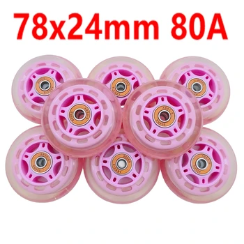 inline skatewiel rolwiel 78mm 78x24mm abec-9 22x8x7mm