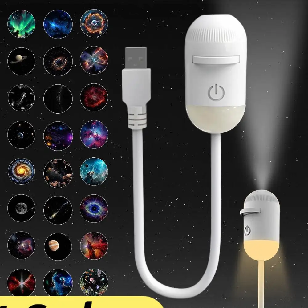 USB Ceiling Galaxy Star Projection Atmosphere Light Starry Sky Lamp Night Light Romantic Bedroom Decoration Galaxy Projector