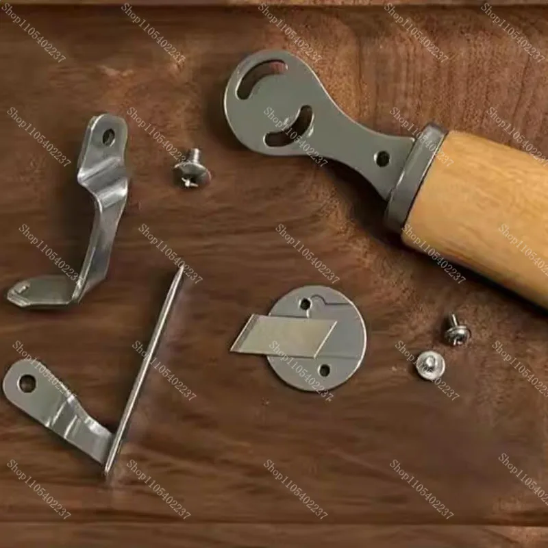 DIY Leather Edge Trimmer Knife for Straight Curved Lines Edge Finishing Strip Cutting Tool