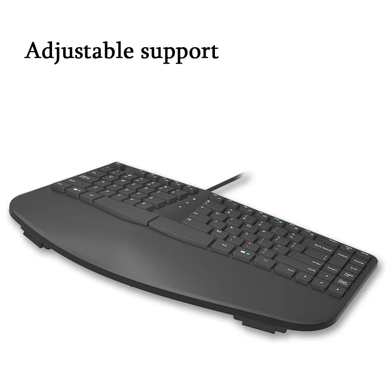 CHYI Wired Ergonomic Keyboard USB Gaming Split Keyboard With Wrist Rest For Computer Notebook Desktop Laptop PC Office Home