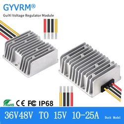 DC 24V 30V 36V 40V 48V 50V to 15V 5A 10A 15A 20A 25A Buck Model 20-60V to 15V Step Down Model