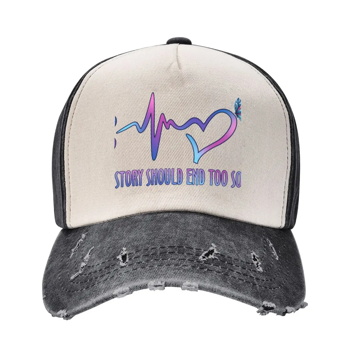 

Suicide Awareness No Story Should End Too Soon Baseball Cap Sunscreen Trucker Cap sun hat Women Men's