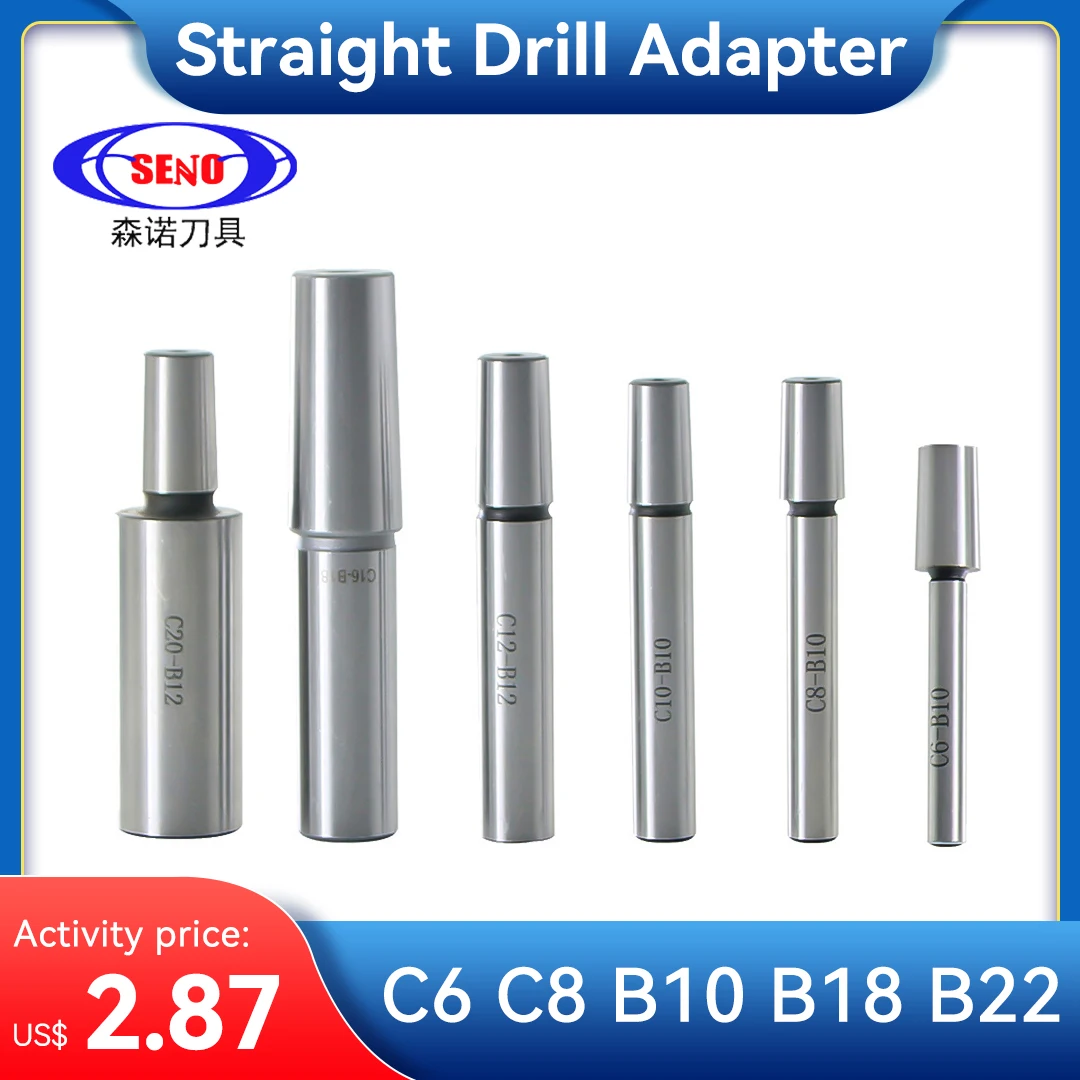 

SENO C6 C8 C10 C12 C16 C20 B10 B12 B16 B18 B22 Straight Shank Drill Chuck Connecting Rod Milling Machine Tie Rod Drill Adapter