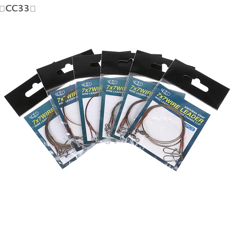 〔CC33〕1 Pack Steel Fishing Line Wire Line Leader Fishing Leash  Anti-winding Titanium Wire Anti-bite Wire Fishing Accessories