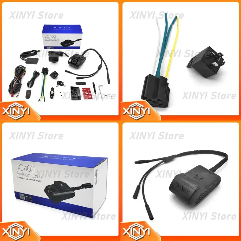 for Jimi JC400P 4G Car Camera 1080P Dual Lens Dash Cam GPS Tracking WiFi Hotspot Live Stream DVR Multiple Alarms Free APP Web