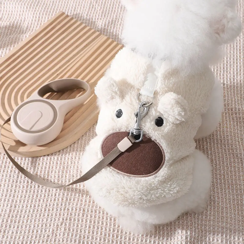 

Dog Apparel Bear Pattern Winter Puppy Clothes Warm Sleeveless Puppy Sweatshirt Thickened Comfortable Dog Vest Cold Weather