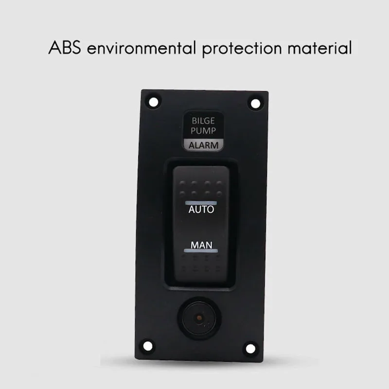 À prova d'água esgoto bomba interruptor, alarme, navio convés limpeza painel de controle para barco esgoto bombas, On Off e On interruptor painel, 12-24V