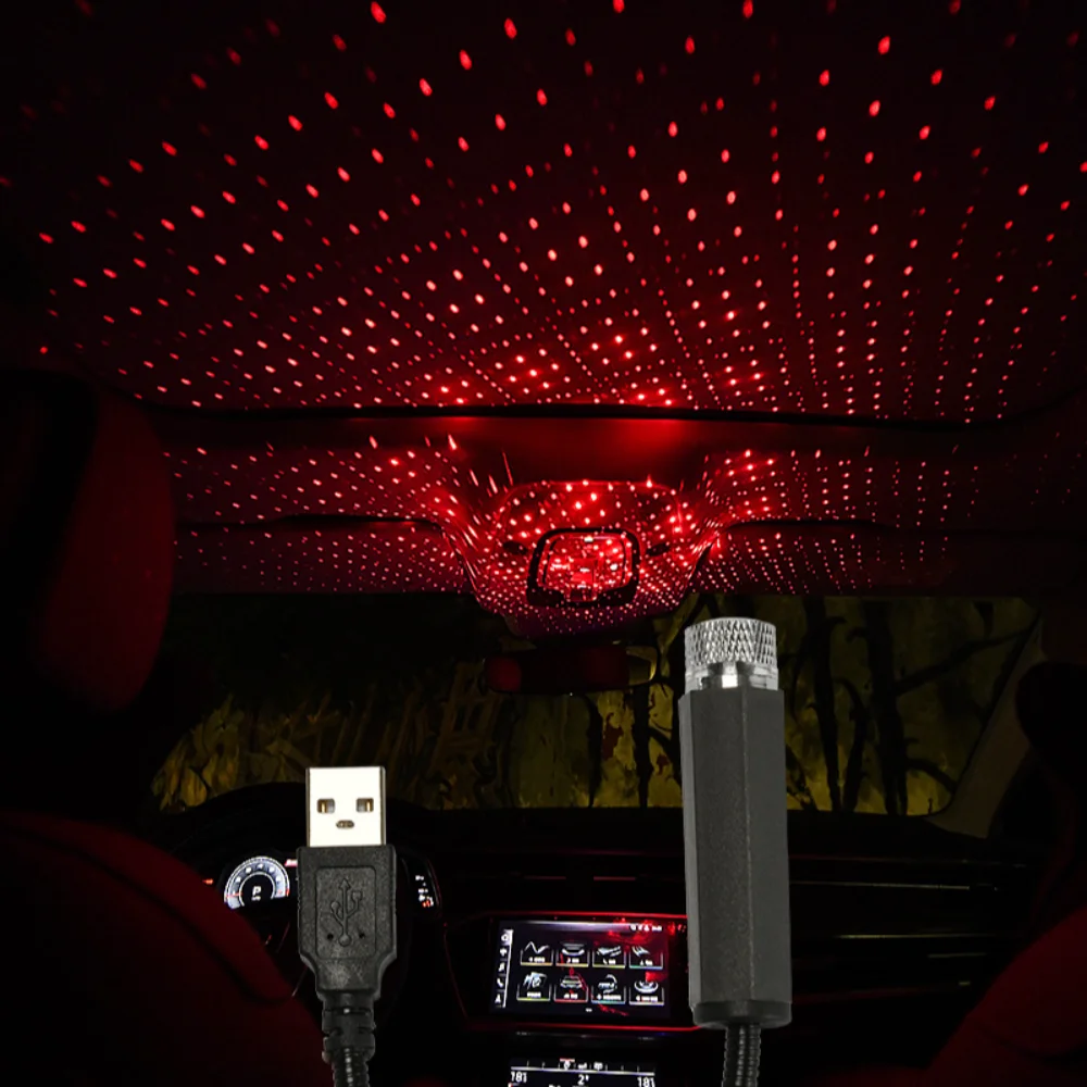 Мини-проектор USB, автомобильный проектор звездного неба, внешний декоративный проектор для крыши автомобиля