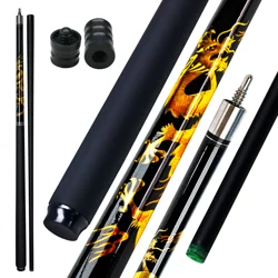 Professional Carbon Billiard Cue with Dragon Design for 9 Ball and Carom High Performance Pool Stick 12.5mm