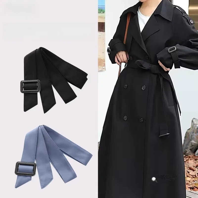 

Простой стильный декоративный широкий тканевый пояс-ремень для пальто и ветровки, осень-зима