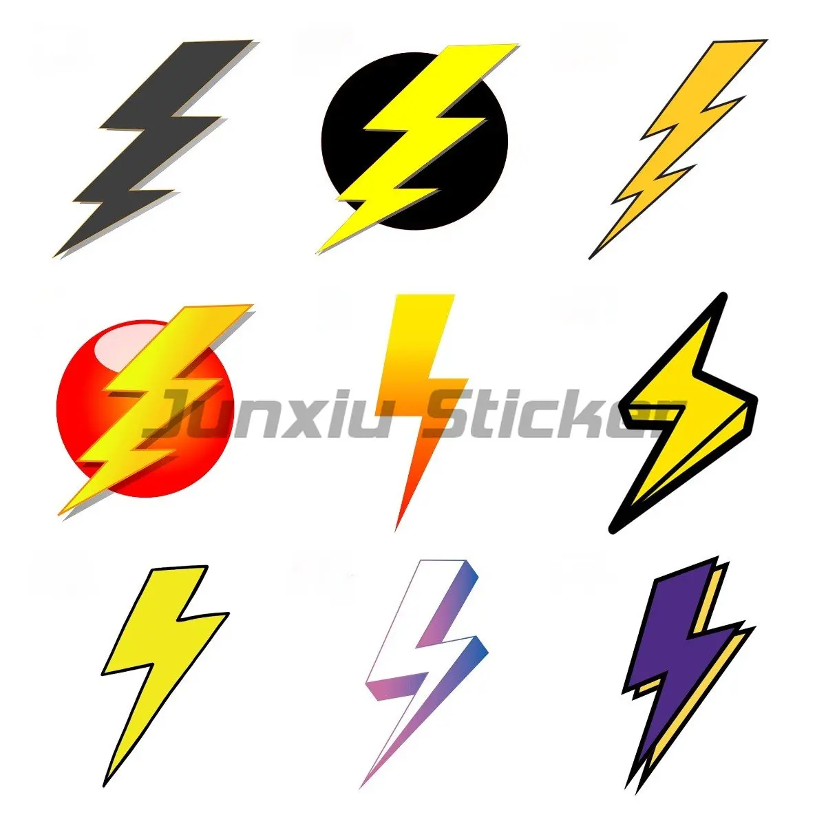 

Lightning Funny Car Stickers DIY Graphics Decal Vinyl Material Suitable for VAN RV JDM Decoration
