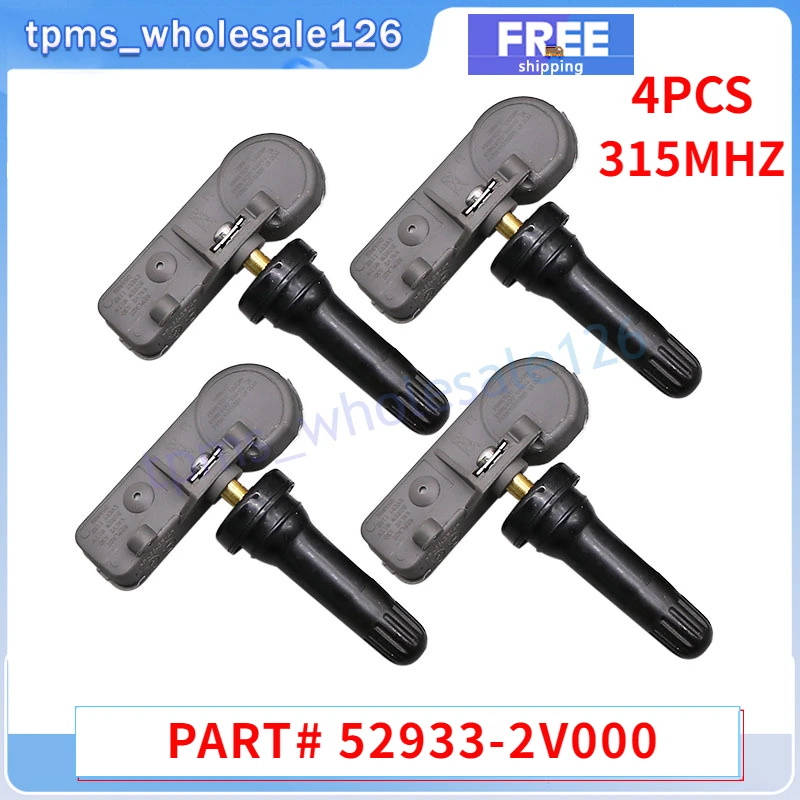 4PCS/Lot Car Tire Sensor 52933-2V000 For 2011 2012 2013 2014 2015 2016 Hyundai Veloster 315MHZ TPMS Tyre Pressure Monitor System