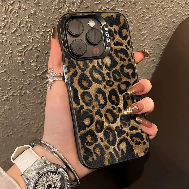 fashion Brown Leopard Print Y2K Phone Case for Infinix Hot Note Zero 50 40 30 30i 20 20s 12 12i 11 Smart 9 8 7 6 5 Pro 4G 5 Back