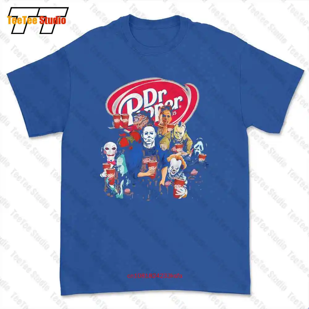 Halloween Horror Characters Dr Pepper Logo T-shirt Tee PTNH