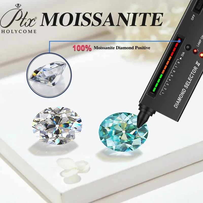 PTX All Color 4x6-8x12mm European Cut Oval Cut VVS1 Loose Moissanite Diamond Test Positive GRA Charms for Jewelry Making Diy