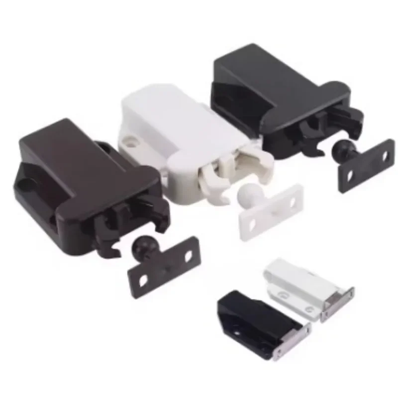 

8 шт., открывающийся сенсорный замок для шкафа, дверная защелка, немагнитный магнитный наконечник, коричневый, черный, жук, одинарный, двойной