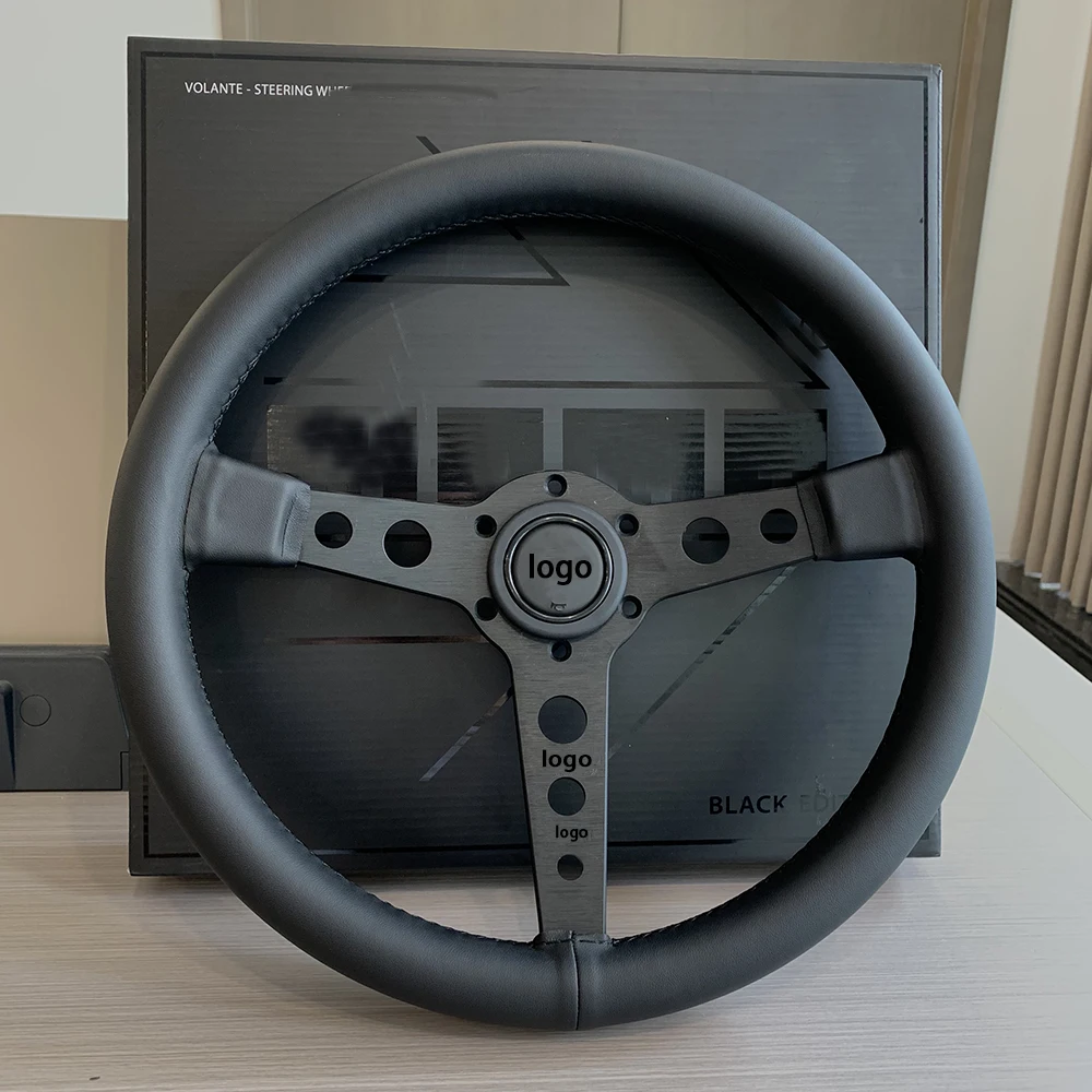 

Universal 350mm 14' Prototipo P5 Black Edition Leather Sport Steering Wheel For SIM
