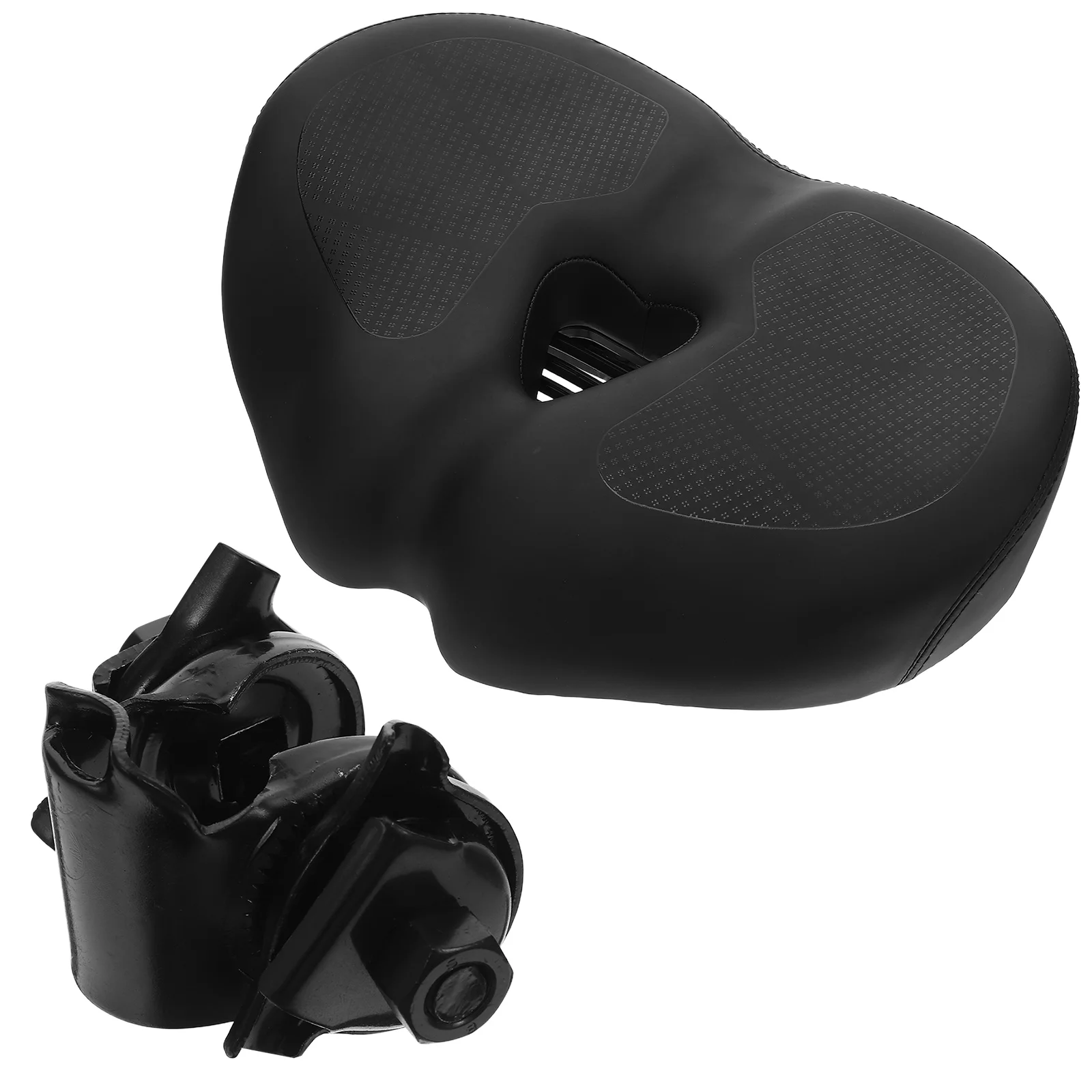 

Extra Wide Foldable Bike Saddle Replacement Comfortable Padded Cycling Seat High Elastic Foam Shock Absorption Durable Mountain