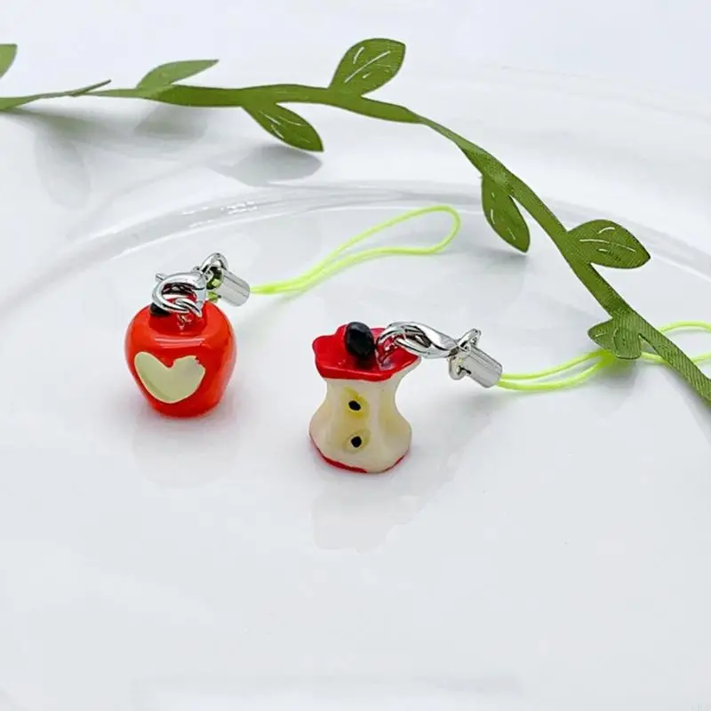 Y4UE Nhiều Màu Điện Thoại Dây Hình Trái Cây Đáng Yêu Mặt Dây Chuyền Móc Khóa Chống Mất Điện Thoại Dây Xích Điện Thoại Động