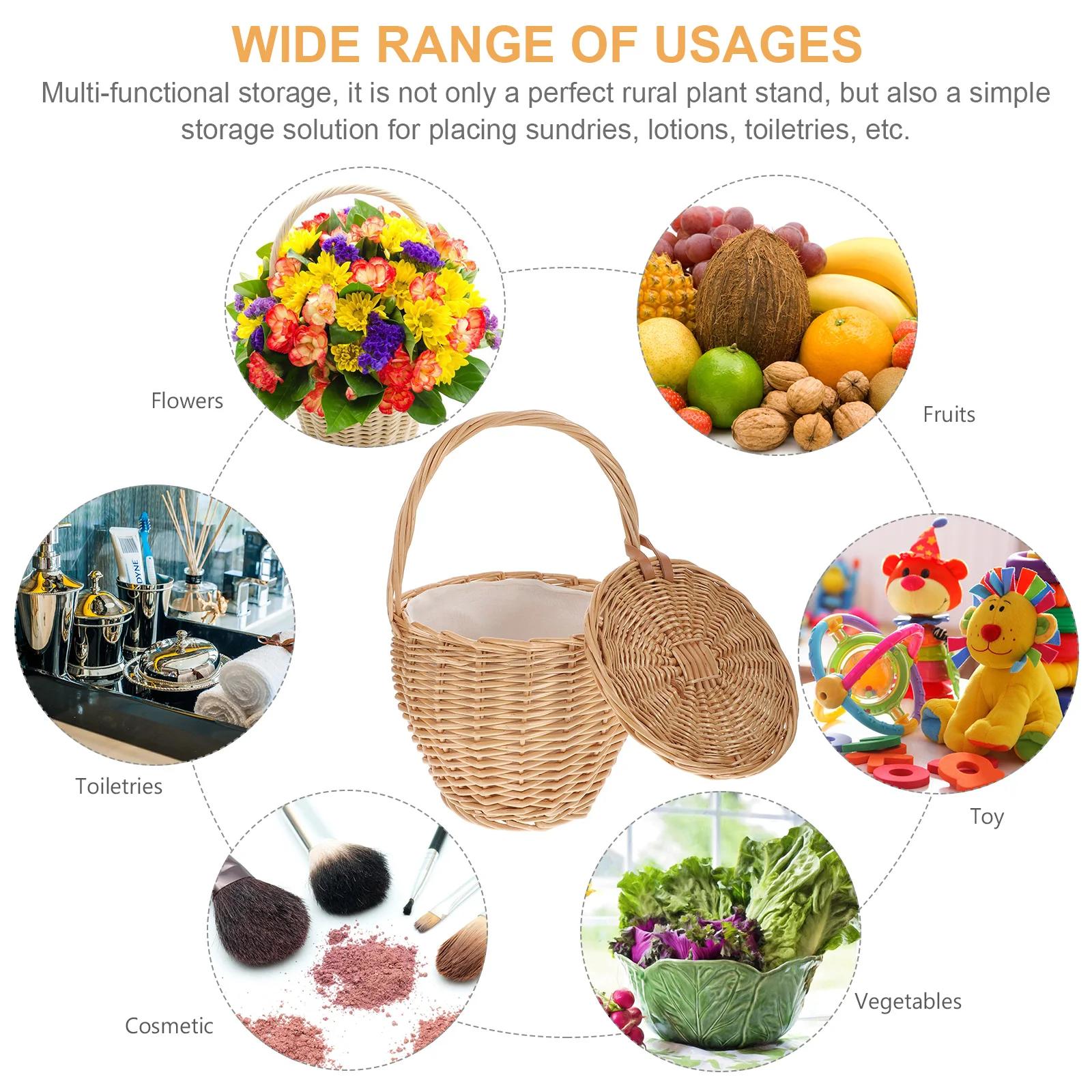

Rattan Handbag Shoulder Purses for Women Woven Woman Straw Handbags Messenger Tote