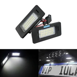 ANGRONG 2x LED License Number Plate Light Lamp Bulbs No Error For Audi A1 A3 A4 S4 A5 Q5 A6 A7 TT VW Golf MK6 Passat B6 Touran