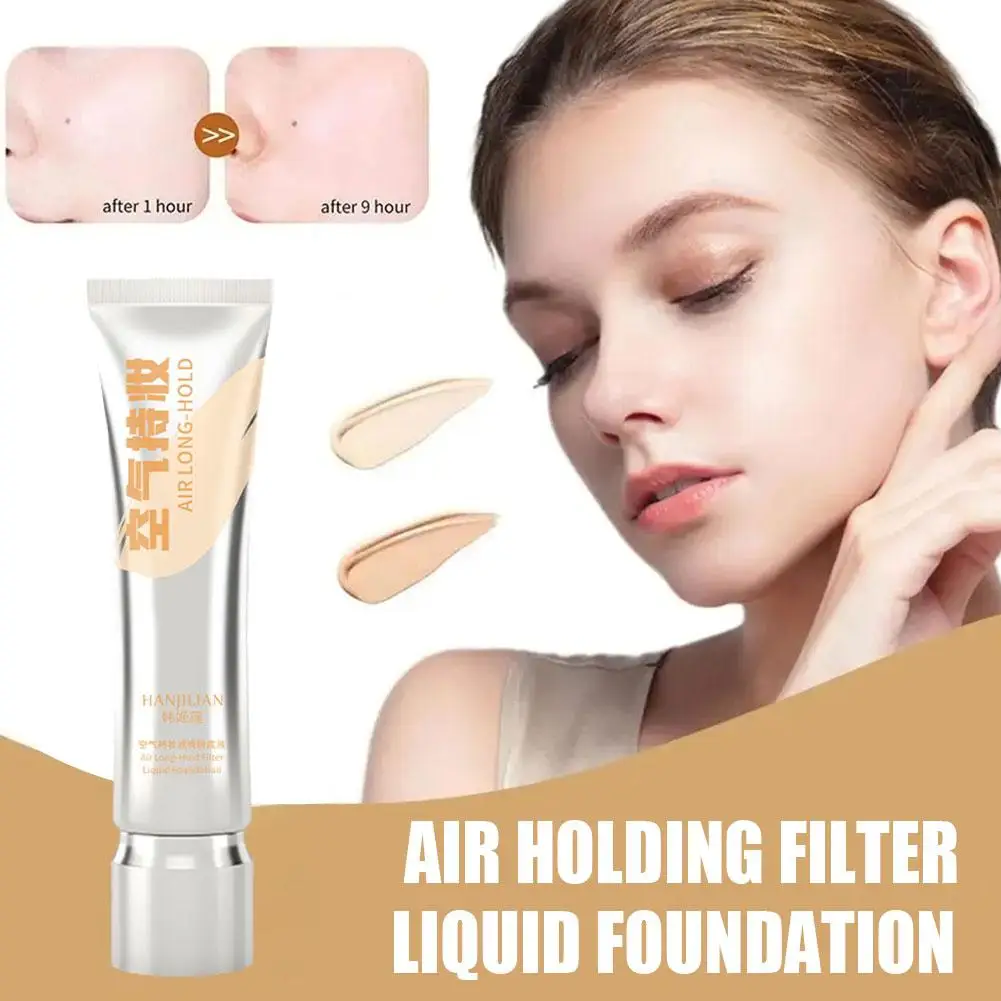 Waterproof Liquid Foundation Cream Full Coverage Oil-control Face Concealer Base Lightweight Cosmetics Long-lasting L3t0