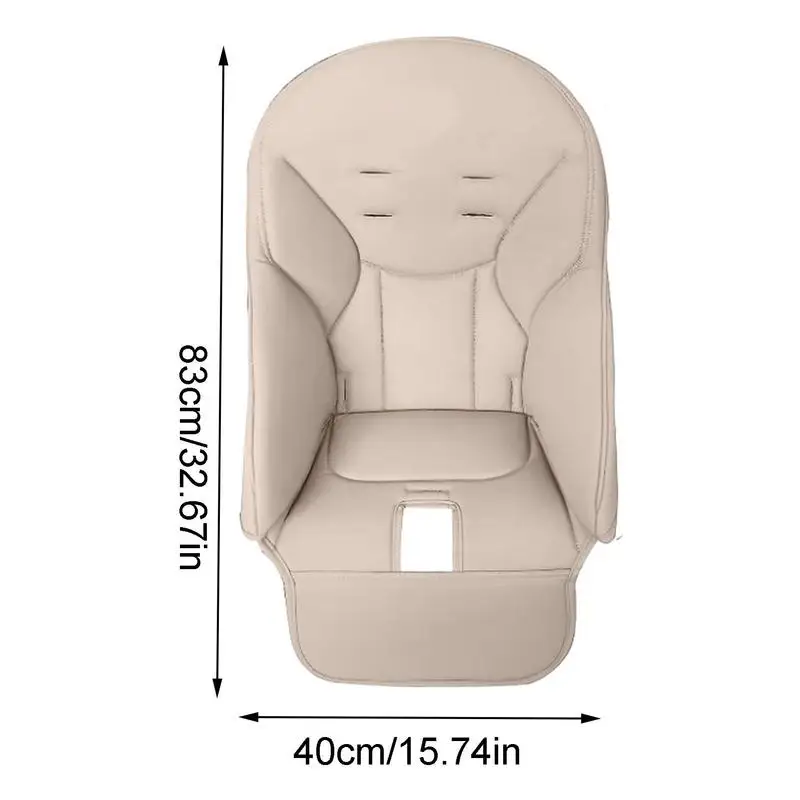 Coussin de siège pour Peg perego Siesta Zero 3, housse de chaise de salle à manger en cuir PU, housse de siège souple pour bébé avec rembourrage, coussin de chaise haute