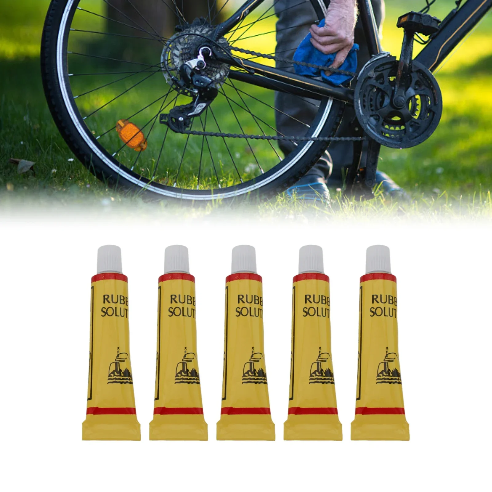 5pcs Motorcycle  Tire Tube Patching Glue Cement Adhesive Puncture Repair Adhesive For Hose Cement Repair Kit Car Repair Tools