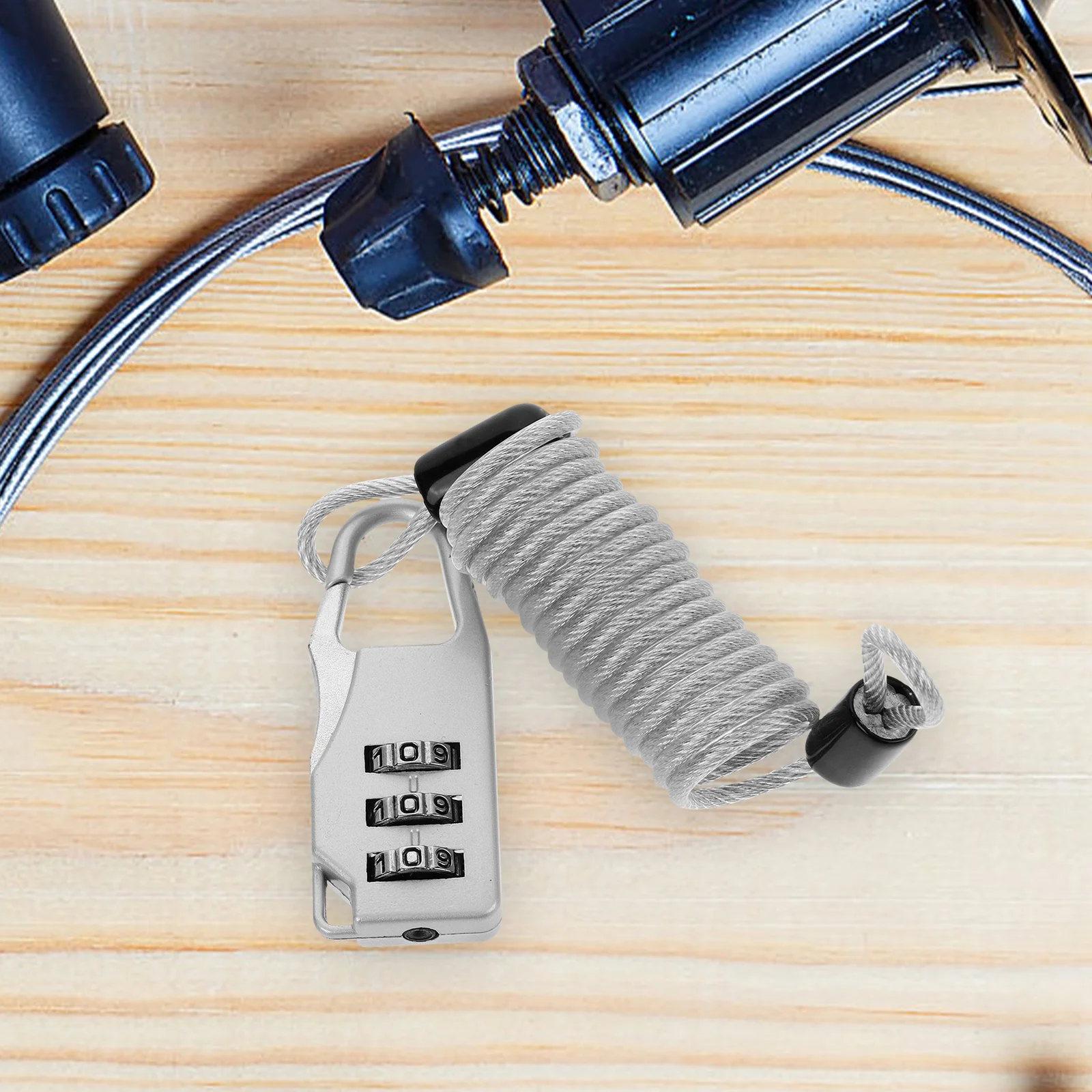 

1 Set Adjustable Cable Lock Heavy Duty Steel Wire Rope For Luggage Suitcase Backpack Motorcycle Electric Scooter Freezer Lock