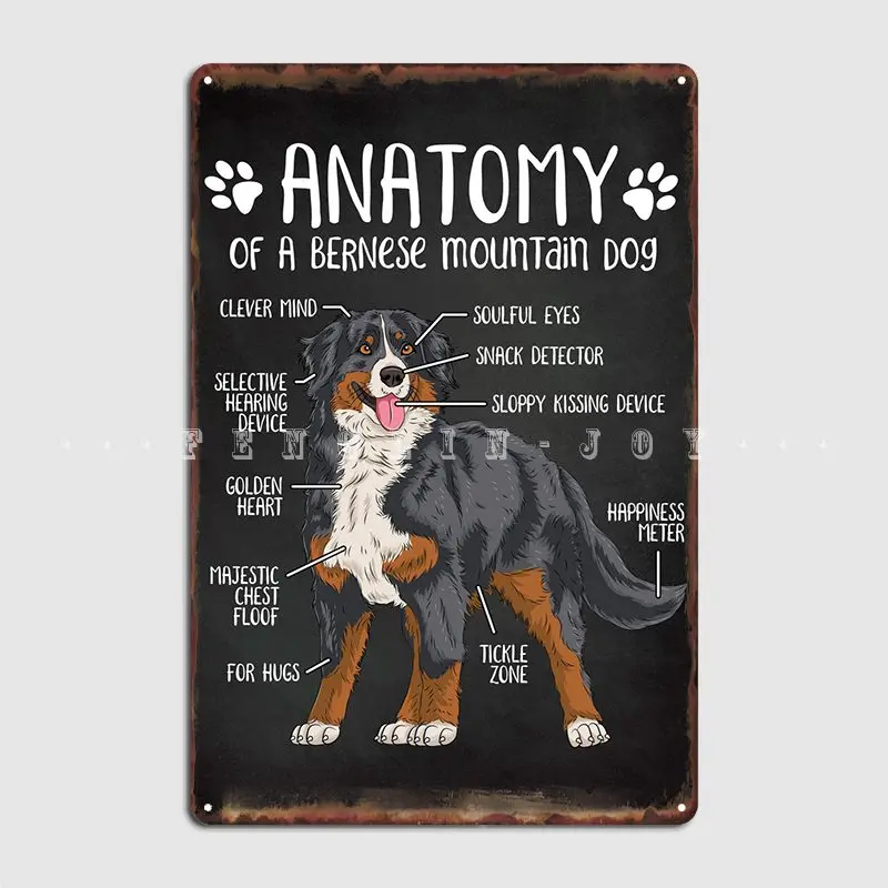 Bernese Mountain Dog Metal Sign Create Wall Mural Plaques Home Tin Sign Poster