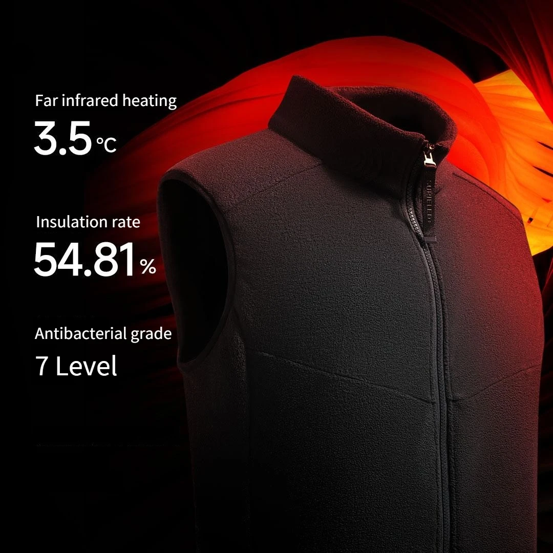 Xiaomi Supield Velvet Warm Vest Far Infrared Thermal Men Jacket Sleeveless Vest Winter Jacket Warm Thicken Waistcoat Thick Gilet