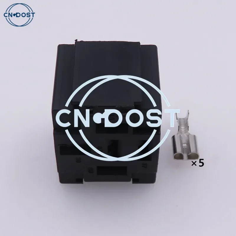 1 Set 5 Pin 6.3 Series AC Assembly High Current Automotive Relay Cable Harness Socket Car Unsealed Plastic Housing Connector