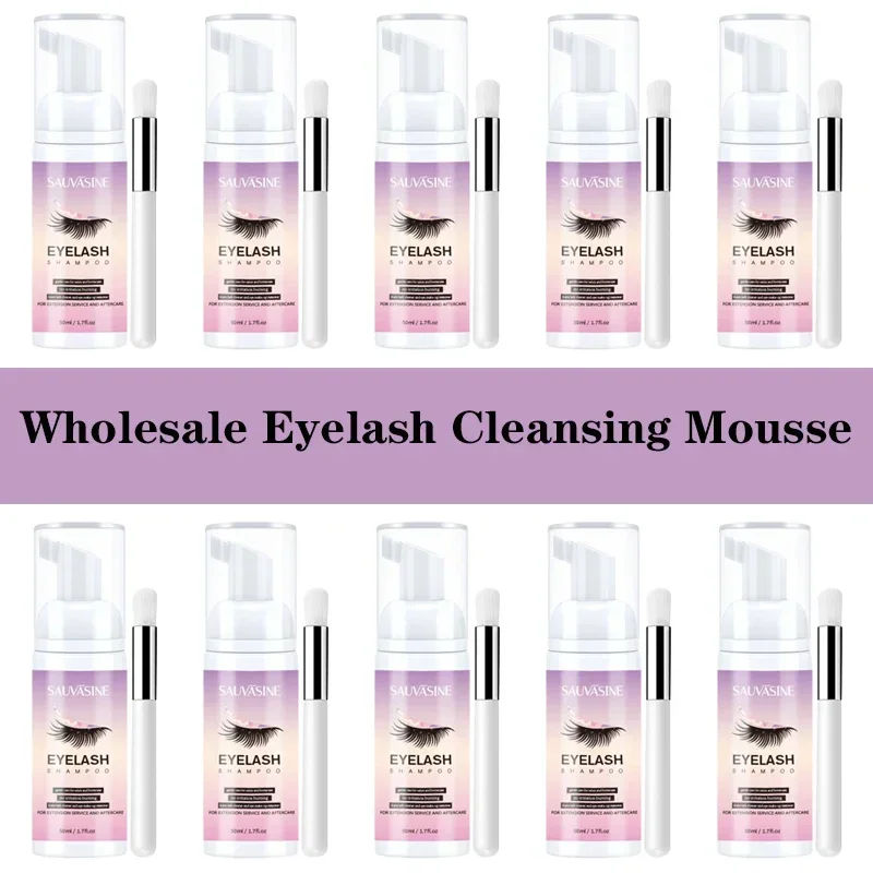 Wholesale Professional Eyelash Extension Shampoo Eyelash Cleansing Mousse Spray Makeup Tools Eyelash Glue With Brush Salon Use