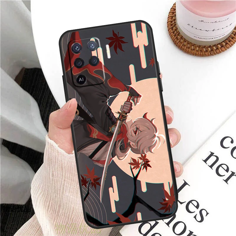 Genshin impacto kaedehara kazuha caso para oppo a18 a74 a57 a17 a77 a38 a58 a78 a98 a54 a94 a80 a60 a40 a96 a76 a16 a15 a5 pro