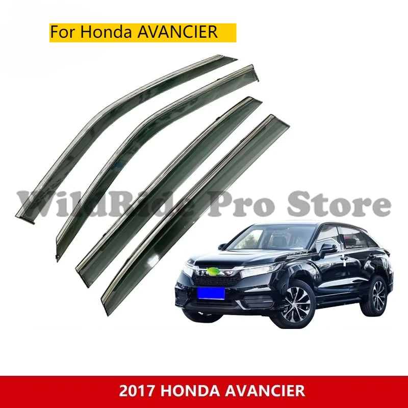 

Rain Guards Shield Door Visors Car Deflectors 4pc SS304 + PC for Honda AVANCIER