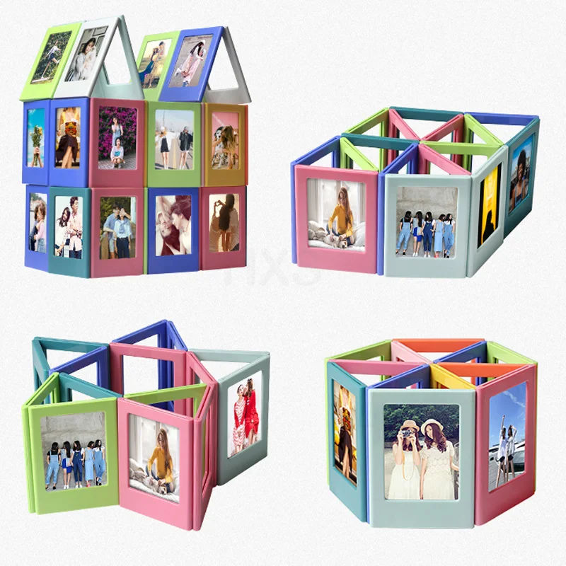 1PCS Assorted Color Free Combination Magnetic Photo Frame For Fujifilm Instax Mini Film Intax Mini 12 11Film Mini 8 7s 70 90