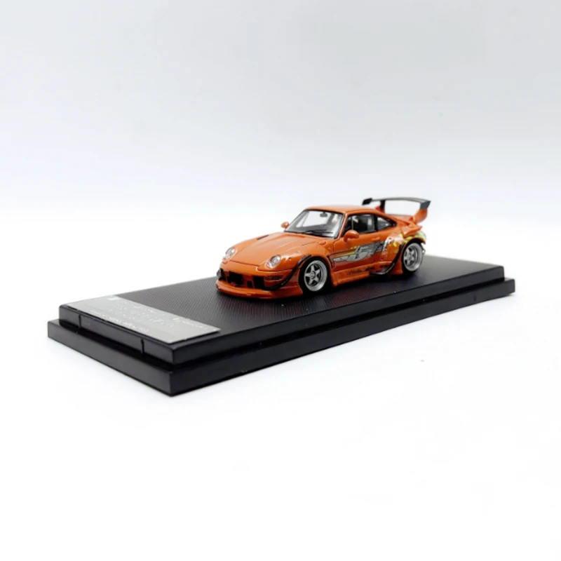 

SW литой под давлением масштаб 1:64 RWB 993 с хвостовым крылом, модель автомобиля из сплава, статический дисплей, коллекционные предметы, подарок для мальчика, игрушка, украшение