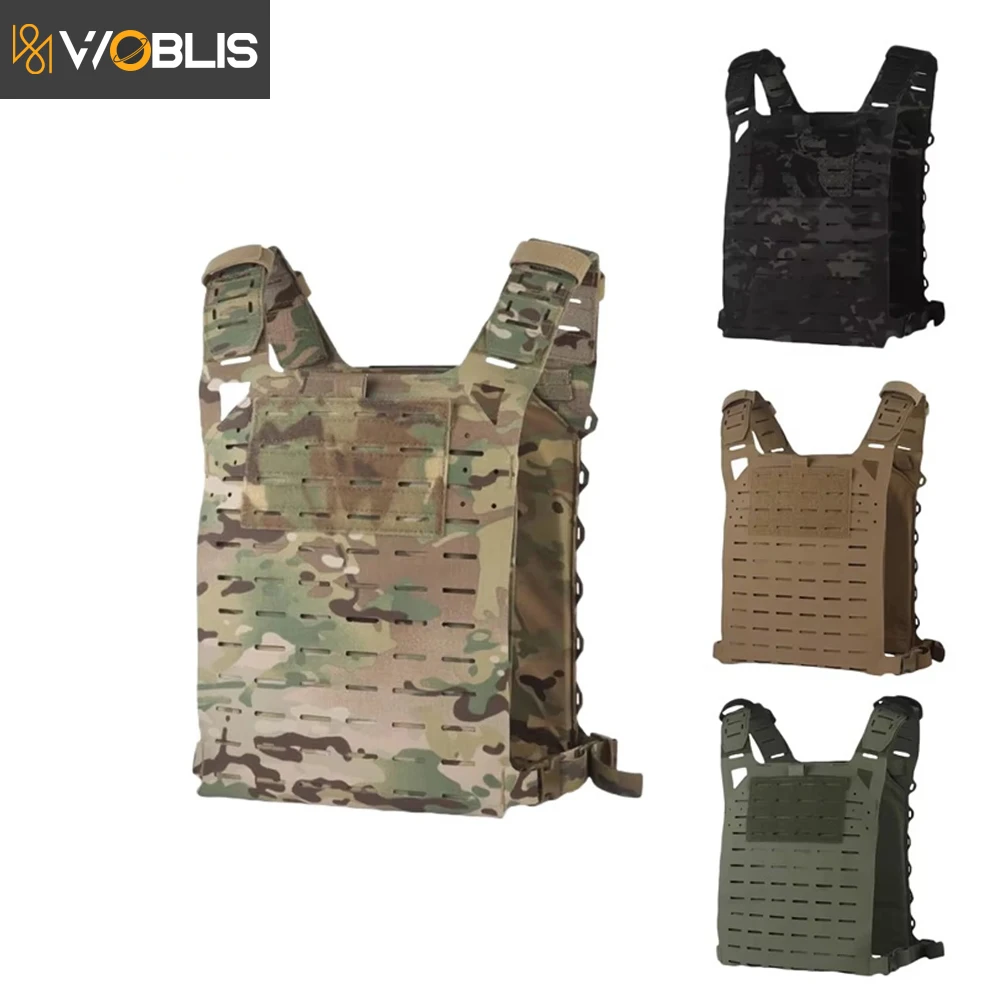 WOBLIS 1000D Nylon Tactical Vest Quick Release Airsoft Accessories Plate Carrier Molle Tactical Vest Gear for Outdoor Hunting