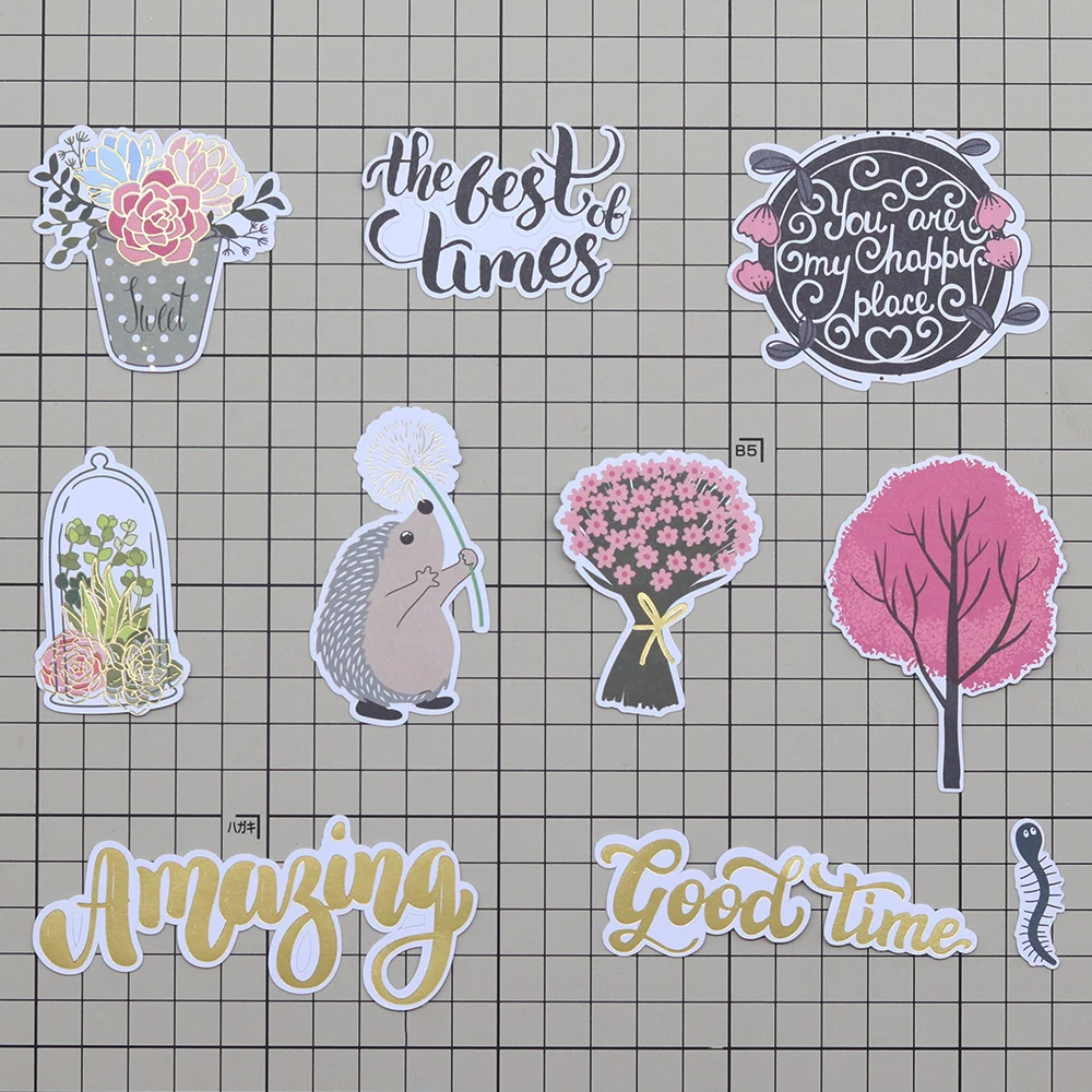 Creative Path Tranquil Place Scrapbooking Journaling Komplettsets 15 Stück Dekorative Papier-Ausschnitte Rahmen Aufkleber DIY Bastelsets – Detail 17