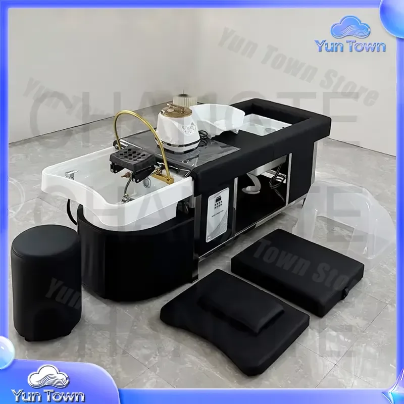 Multifunctional Lay Down Shampoo Bed for Salon Head Spa Hair Washing Massage Pedicure Chair for Hair Salon Furniture