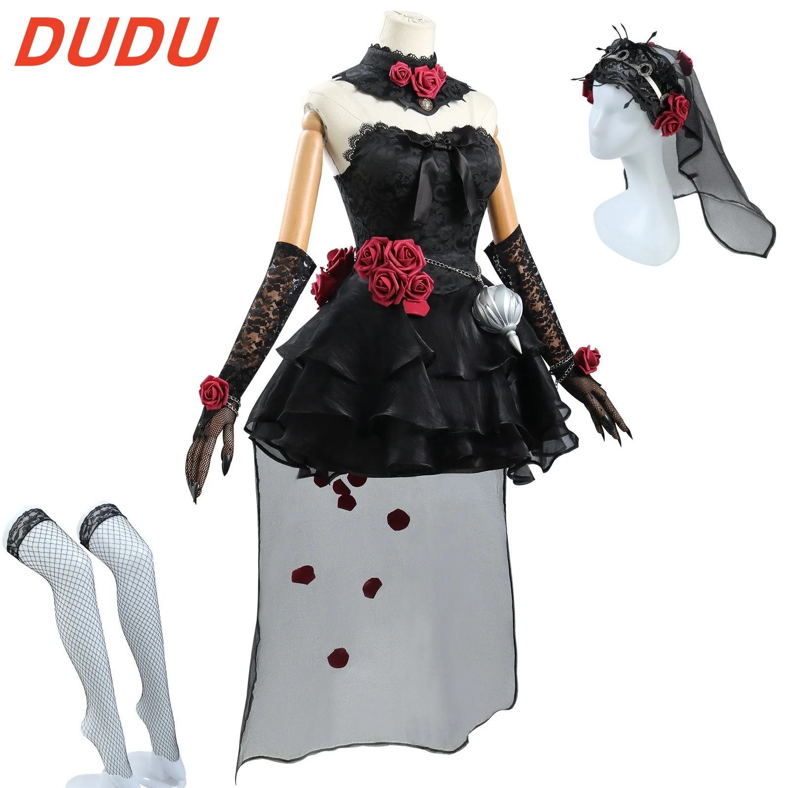 زي تنكري لعالم النفس ، فستان زفاف مصاص دماء ، لوليتا الهالوين ، هوية ليلية أبدية V ، عروس قوطية ، متوفرة بالمخزون