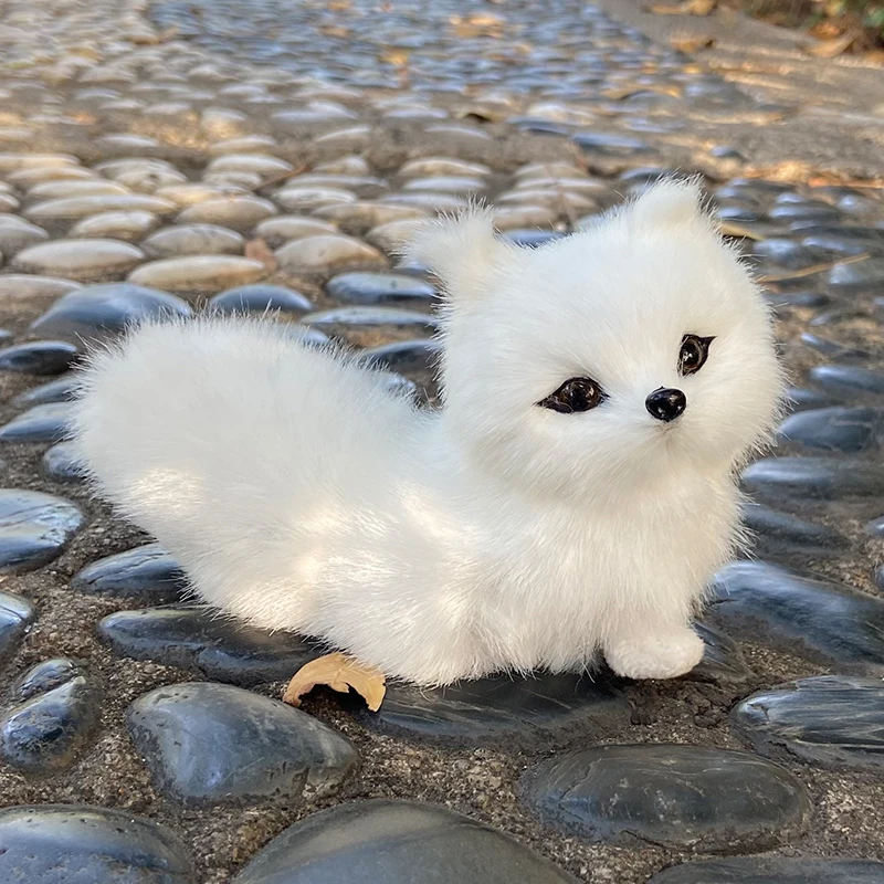 Gesimuleerde dierenknuffel Kleurrijke vos Nieuwjaar Kerstcadeau Schattige pop Huisdierpop Desktopdecoratie