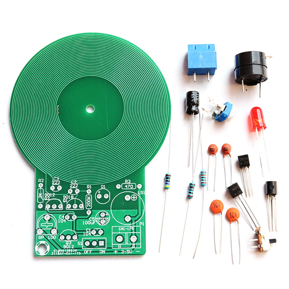 DIY Metal Detector Kits Buzzer Speaker Soldering Practice Board Electronic Detector Creative Electronic Fabrication Projects