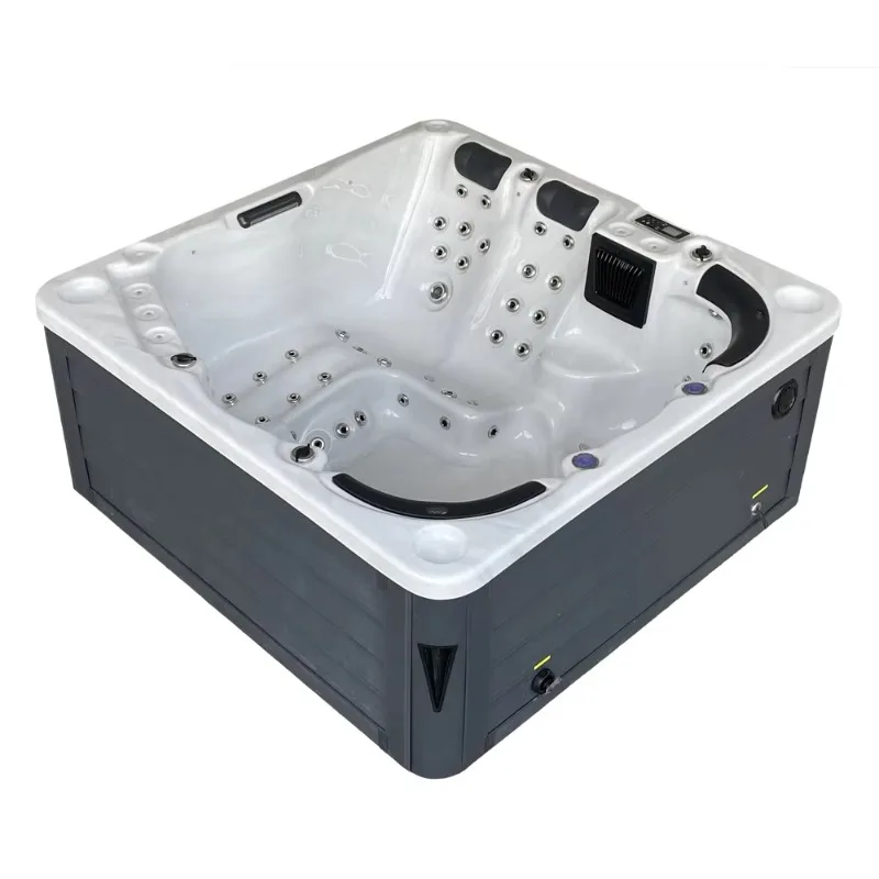 6 Person Outdoor Hot Tub Air Jetted Massage Bathtub Deep Soaking Spa Tub for Garden view 2